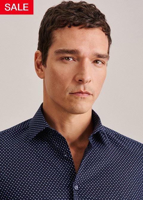 Twill Business Hemd in Slim mit Kentkragen