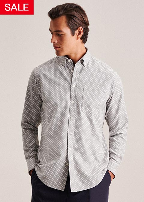 Twill Casual Hemd in Regular mit Button-Down-Kragen