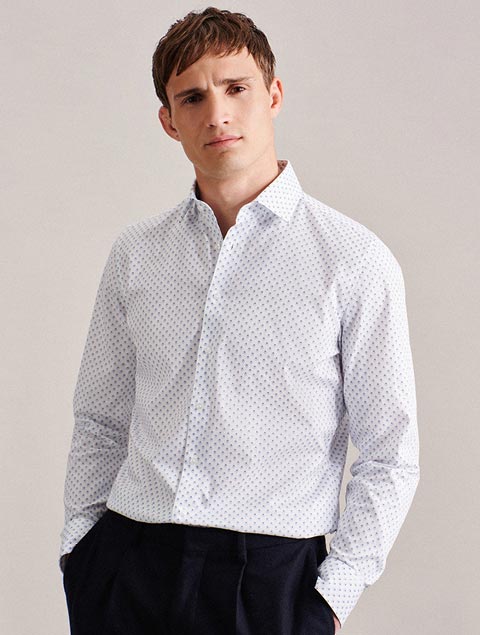 Twill Performance-Hemd in X-Slim mit Kentkragen