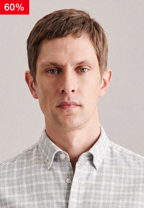 Twill Casual Hemd in Regular mit Button-Down-Kragen