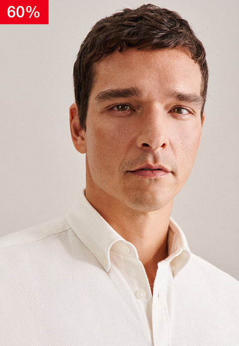 Twill Casual Hemd in Regular mit Button-Down-Kragen