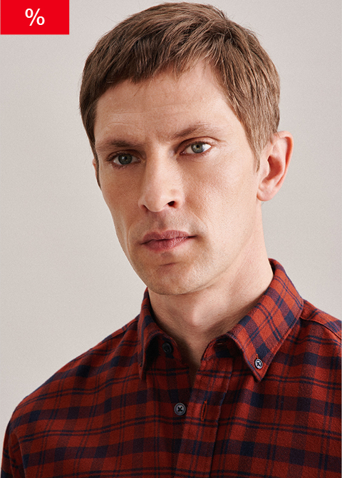 Twill Casual Hemd in Regular mit Button-Down-Kragen