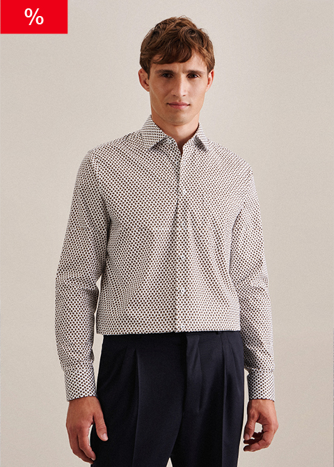 Twill Business Hemd in Regular mit Kentkragen
