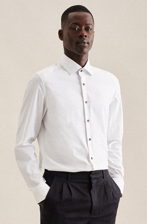 Twill Performance-Hemd in X-Slim mit Kentkragen